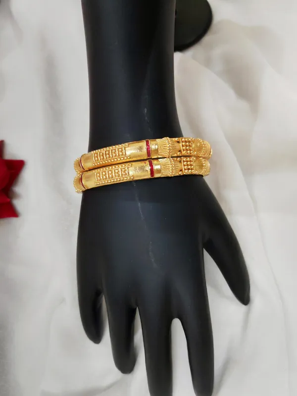 1_Gram_Gold-Plated_Brass_Rajasthani_Bangles_Set_Of_2