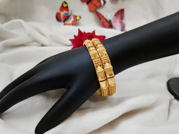 1_Gram_Gold-Plated_Brass_Rajasthani_Bangles_Set_Of_2