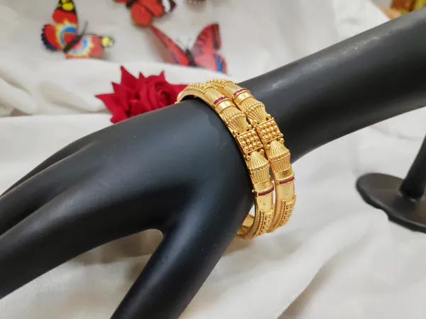 1_Gram_Gold-Plated_Brass_Rajasthani_Bangles_Set_Of_2