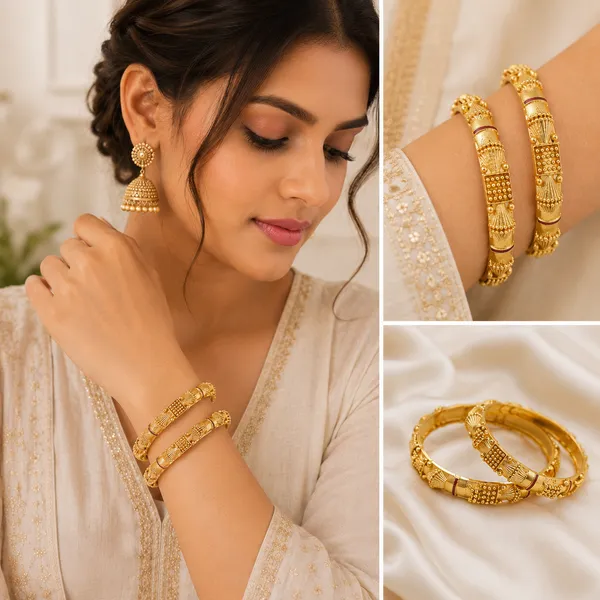 1_Gram_Gold-Plated_Brass_Rajasthani_Bangles_Set_Of_2