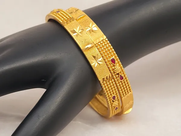 1_Gram_Gold-Plated_Brass_Rajasthani_Bangles_Set_Of_2