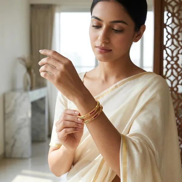 Elegant_Brass_Daily_Wear_Bangles_with_Ruby_&_Emerald_Stones_�_Set_of_2