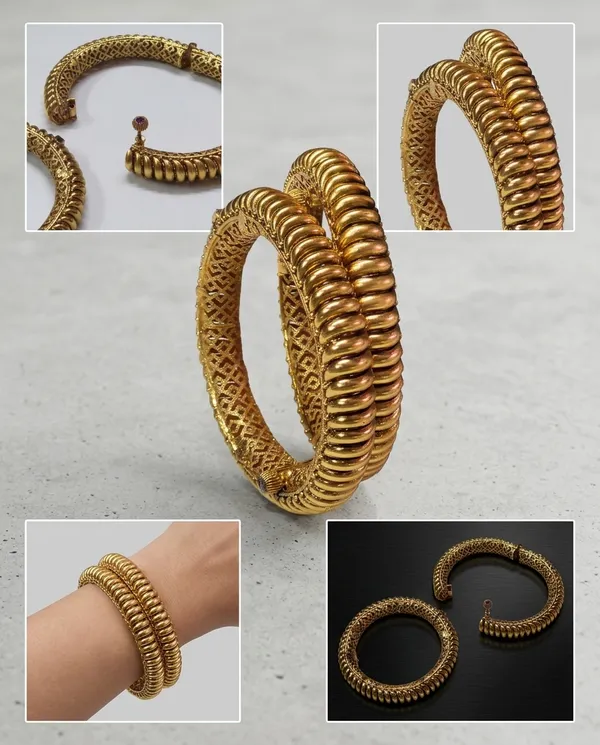 Premium_Copper_Antique_Gold-Plated_Screw-Open_Kada_Bangle_Set_of_2