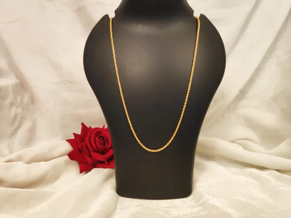 1_Gram_Gold-Plated_Chain_23.5_Inch_For_Women