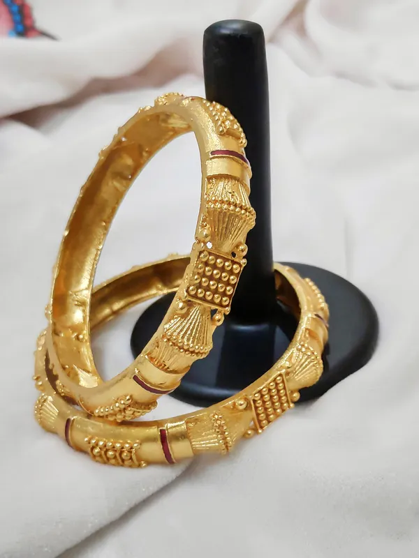 1_Gram_Gold-Plated_Brass_Rajasthani_Bangles_Set_Of_2
