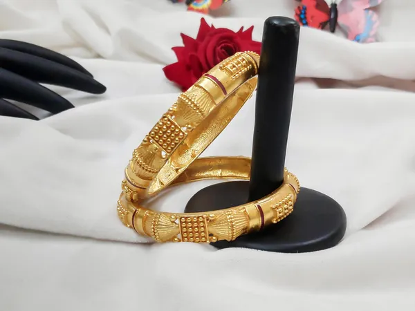 1_Gram_Gold-Plated_Brass_Rajasthani_Bangles_Set_Of_2