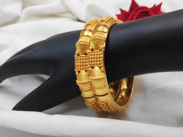 1_Gram_Gold-Plated_Brass_Rajasthani_Bangles_Set_Of_2