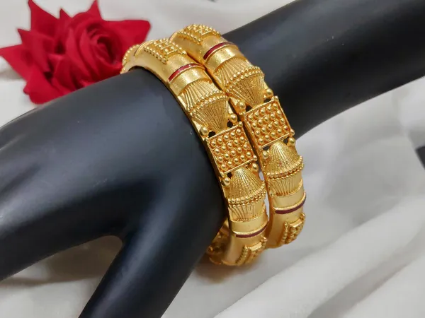 1_Gram_Gold-Plated_Brass_Rajasthani_Bangles_Set_Of_2