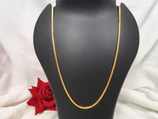 1_Gram_Gold-Plated_Chain_23.5_Inch_For_Women