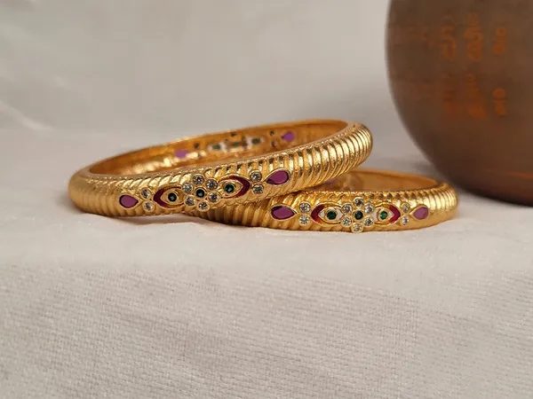 1_Gram_Gold-Plated_Brass_Rajasthani_Bangles_Set_Of_2