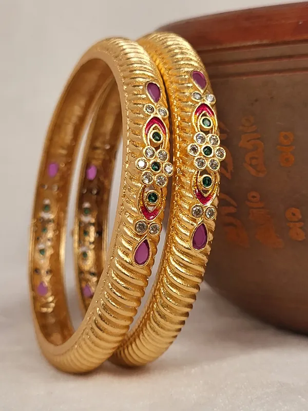 1_Gram_Gold-Plated_Brass_Rajasthani_Bangles_Set_Of_2