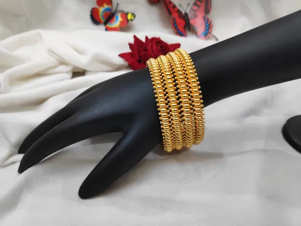 1_Gram_Gold-Plated_Brass_Rajasthani_Bangles_Set_Of_4