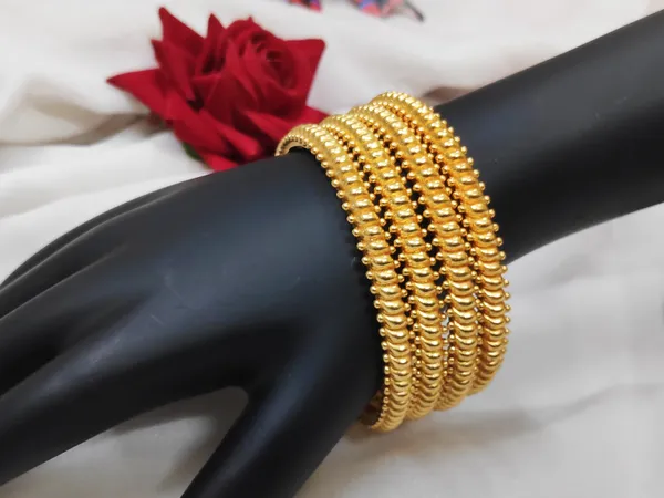 1_Gram_Gold-Plated_Brass_Rajasthani_Bangles_Set_Of_4