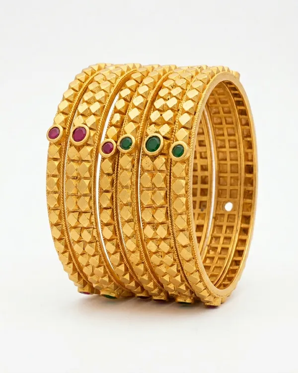 Elegant_Brass_Bangles_with_One_Gram_Gold_Plating_�_Set_of_6