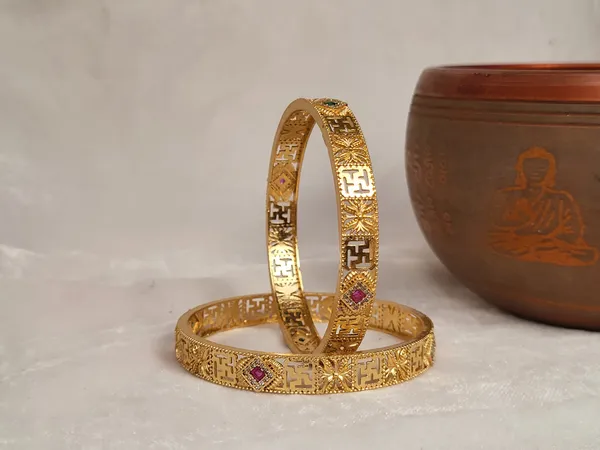 1_Gram_Gold-Plated_Brass_Rajasthani_Bangles_Set_Of_2