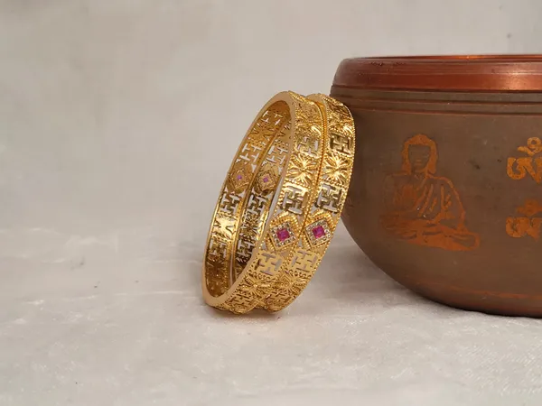 1_Gram_Gold-Plated_Brass_Rajasthani_Bangles_Set_Of_2