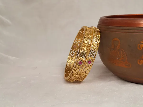1_Gram_Gold-Plated_Brass_Rajasthani_Bangles_Set_Of_2