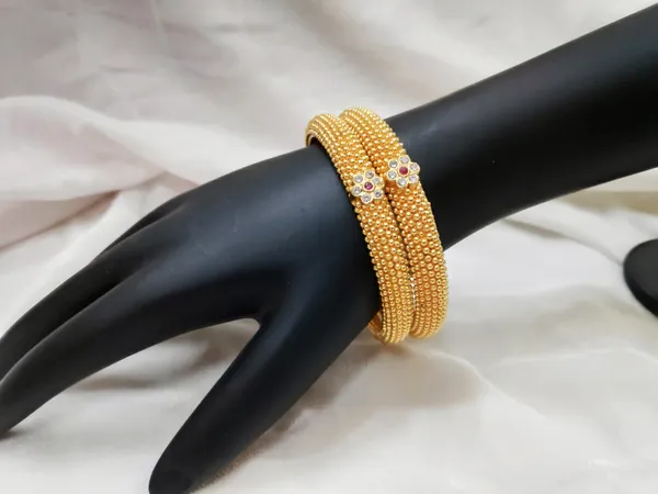 1_Gram_Gold-Plated_Brass_Rajasthani_Bangles_Set_Of_2