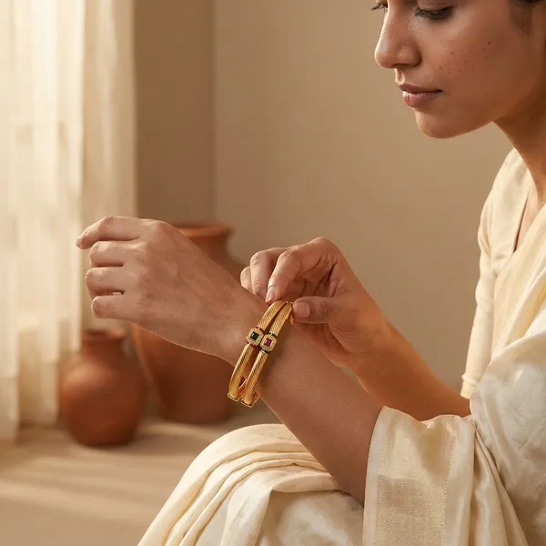 Elegant_Brass_Daily_Wear_Kada_Bangles_with_Emerald_&_Ruby_Glass_Stones_(Set_of_2)