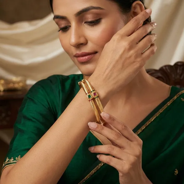 Elegant_Brass_Daily_Wear_Kada_Bangles_with_Emerald_&_Ruby_Glass_Stones_(Set_of_2)