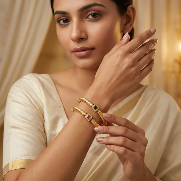 Elegant_Brass_Daily_Wear_Kada_Bangles_with_Emerald_&_Ruby_Glass_Stones_(Set_of_2)