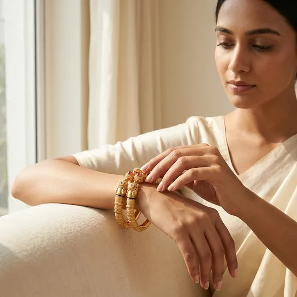 The_Majestic_Gaja_Kada_Set_�_Intricate_Gold-Tone_Elephant_Motif_Bangles_(Set_of_2)