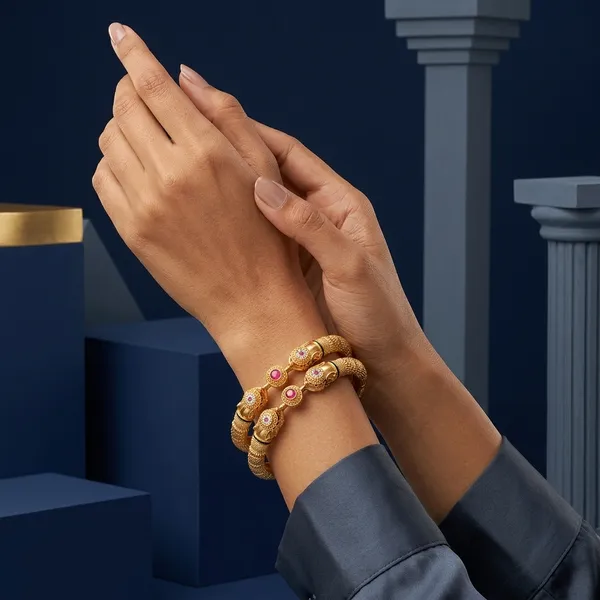 The_Majestic_Gaja_Kada_Set_�_Intricate_Gold-Tone_Elephant_Motif_Bangles_(Set_of_2)