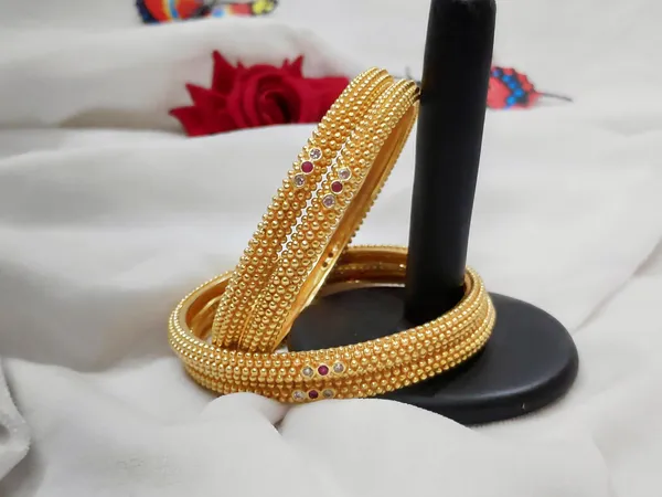 1_Gram_Gold-Plated_Brass_Rajasthani_Bangles_Set_Of_4