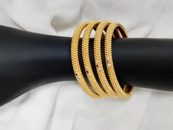 1_Gram_Gold-Plated_Brass_Rajasthani_Bangles_Set_Of_4