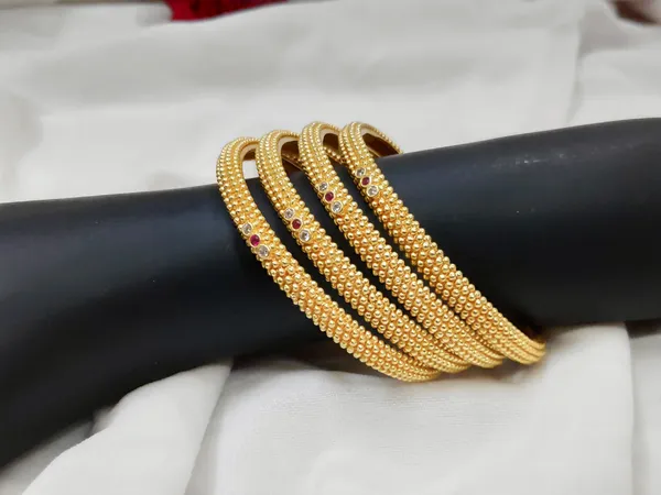 1_Gram_Gold-Plated_Brass_Rajasthani_Bangles_Set_Of_4