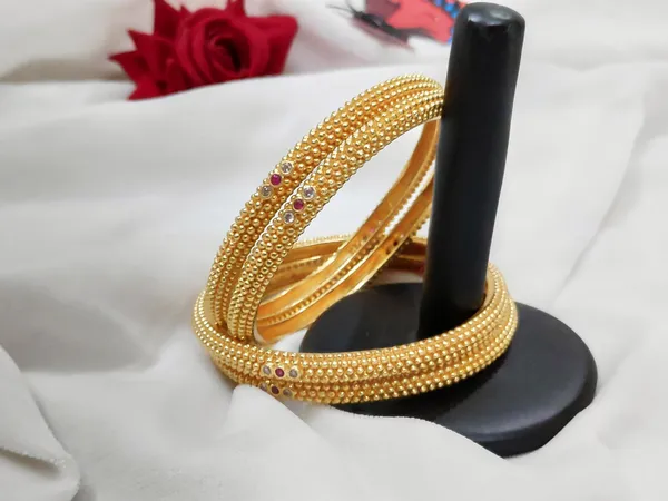 1_Gram_Gold-Plated_Brass_Rajasthani_Bangles_Set_Of_4