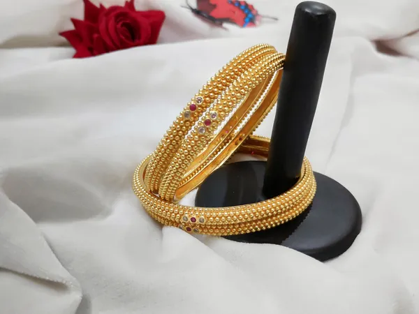 1_Gram_Gold-Plated_Brass_Rajasthani_Bangles_Set_Of_4