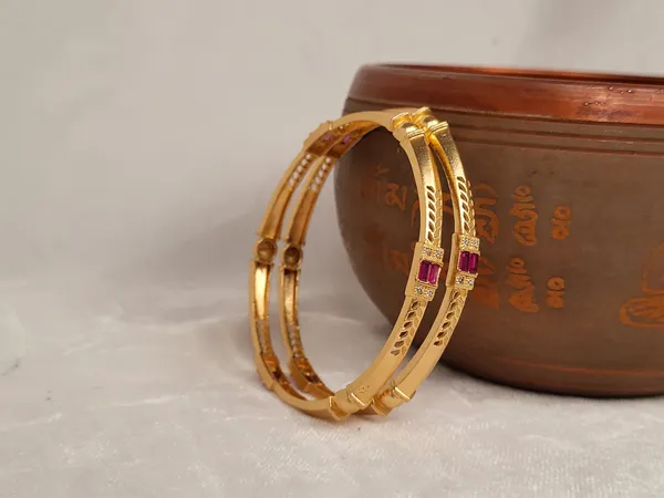 1_Gram_Gold-Plated_Brass_Rajasthani_Bangles_Set_Of_2
