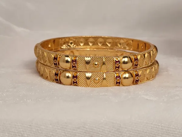 1_Gram_Gold-Plated_Brass_Rajasthani_Bangles_Set_Of_2