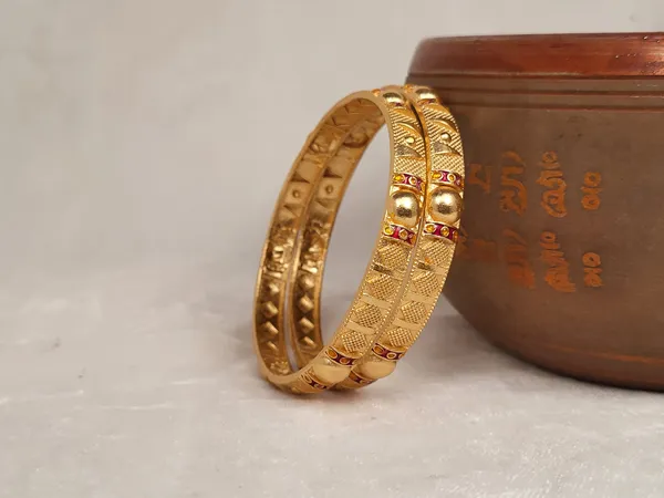 1_Gram_Gold-Plated_Brass_Rajasthani_Bangles_Set_Of_2