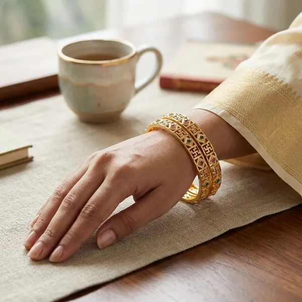 Daily_Wear_Gold-Plated_Brass_Bangles_with_Red_and_Green_Stones_(Set_of_2)