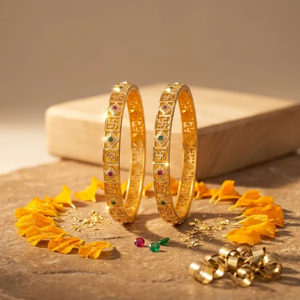 Daily_Wear_Gold-Plated_Brass_Bangles_with_Red_and_Green_Stones_(Set_of_2)