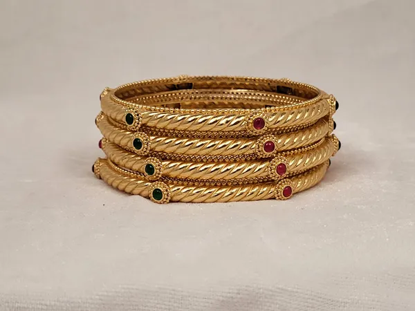 1_Gram_Gold-Plated_Brass_Rajasthani_Bangles_Set_Of_4