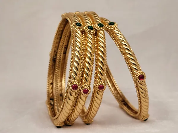 1_Gram_Gold-Plated_Brass_Rajasthani_Bangles_Set_Of_4