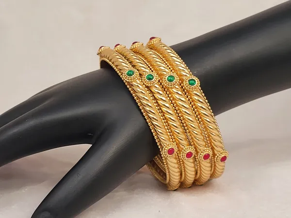 1_Gram_Gold-Plated_Brass_Rajasthani_Bangles_Set_Of_4