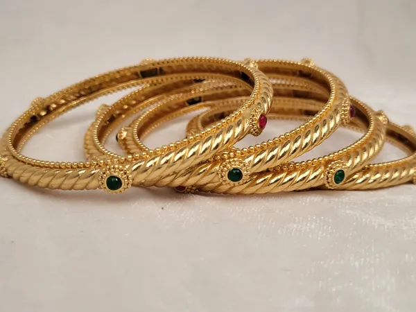 1_Gram_Gold-Plated_Brass_Rajasthani_Bangles_Set_Of_4