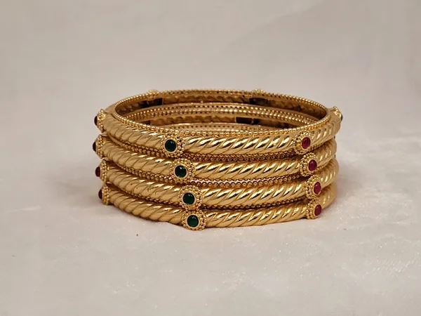 1_Gram_Gold-Plated_Brass_Rajasthani_Bangles_Set_Of_4