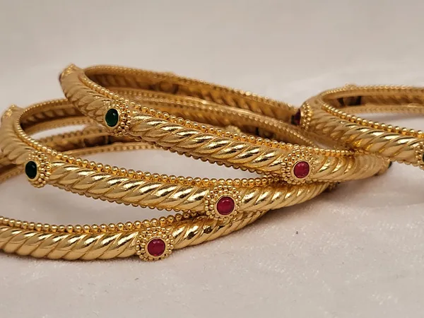 1_Gram_Gold-Plated_Brass_Rajasthani_Bangles_Set_Of_4