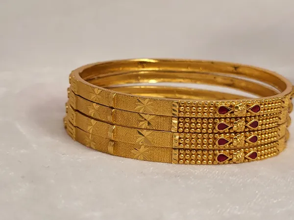1_Gram_Gold-Plated_Brass_Rajasthani_Bangles_Set_Of_4