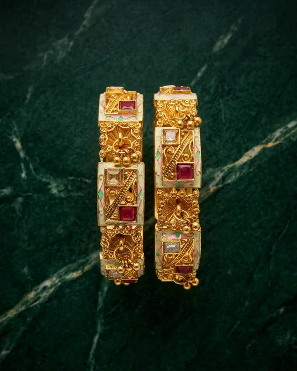 2-Piece_Gold_Plated_Antique_Kada_Bangles_Set_with_Ruby_Stones_and_Meenakari_Enamel_Work_for_Women