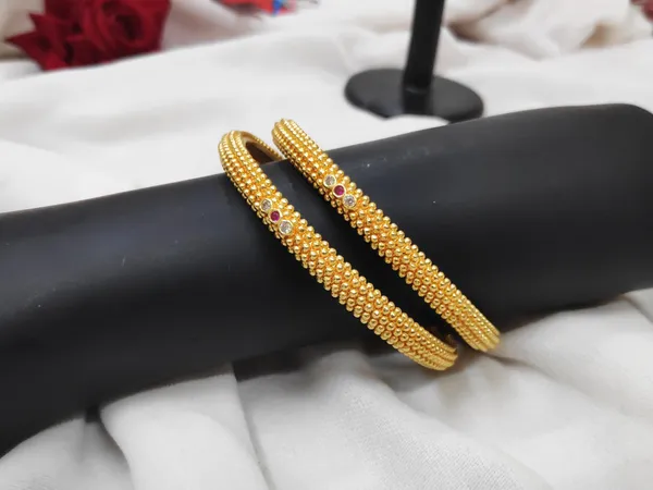 1_Gram_Gold-Plated_Brass_Rajasthani_Bangles_Set_Of_2