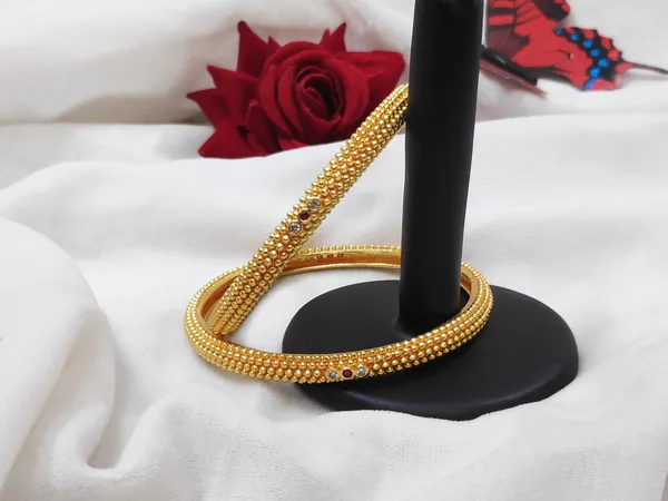 1_Gram_Gold-Plated_Brass_Rajasthani_Bangles_Set_Of_2