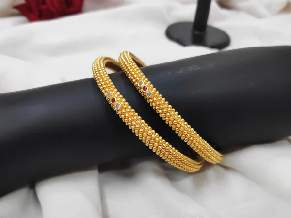 1_Gram_Gold-Plated_Brass_Rajasthani_Bangles_Set_Of_2