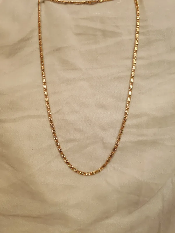 1_Gram_Gold-Plated_Silver_Chain_23.5_Inch_For_Women