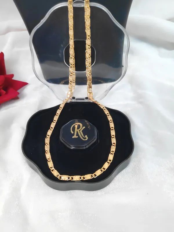 1_Gram_Gold-Plated_Silver_Chain_23.5_Inch_For_Women